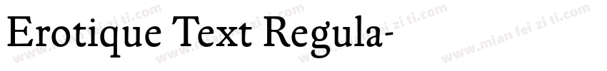 Erotique Text Regula字体转换